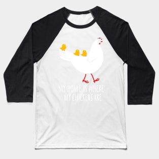 Chicken and chick family Baseball T-Shirt